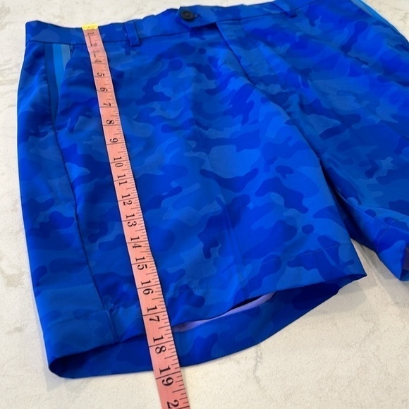 G/FORE Men's Golf Royal Blue Camo Golf Shorts LIKE NEW 9” INSEAM - Picture 12 of 16